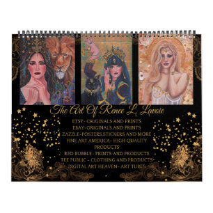 Calendario Obra artística de la diosa de Renee L. Lavoie
