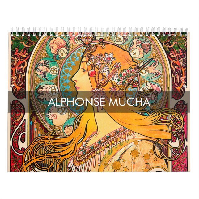 Calendario Obra maestra de Alphonse Mucha (Tapa)