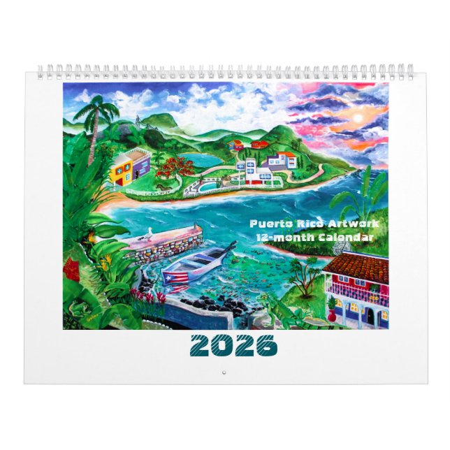 Calendario Obras de arte de Puerto Rico 2026 (Tapa)