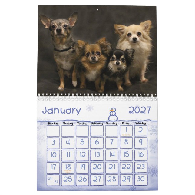 Calendario obsesivo del desorden 2015 de la (Jan 2027)