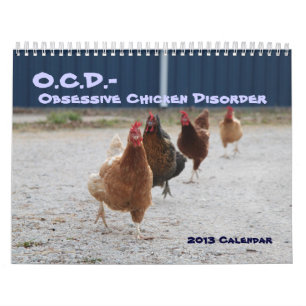 Calendario obsesivo del desorden del pollo
