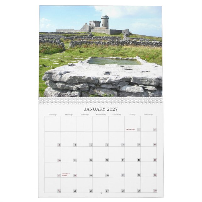 Calendario occidental de Irlanda (Jan 2027)