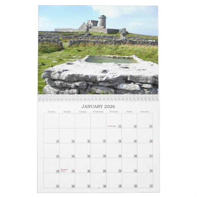 Calendario occidental de Irlanda (Jan 2026)