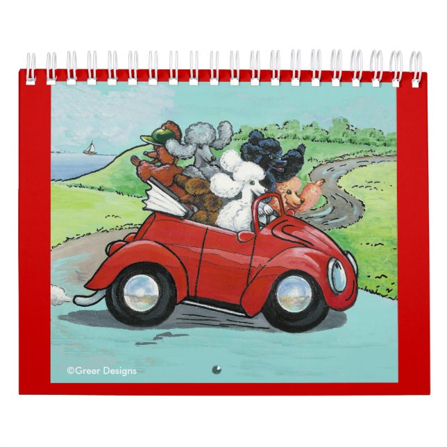 Calendario Odeos de caniche de arte de perro (Tapa)