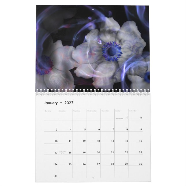 Calendario oficial de las imágenes 2011 de Bowen (Jan 2027)
