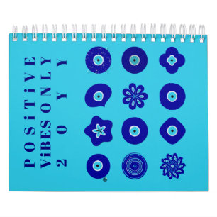 Calendario Ojo Malo Azul Arte de Suerte y Talismán