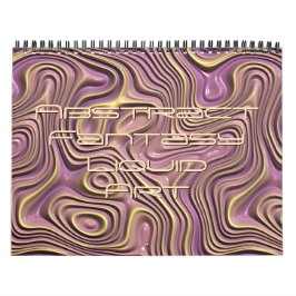 Calendario Olas de fantasía funky 3D Arte moderno 2027