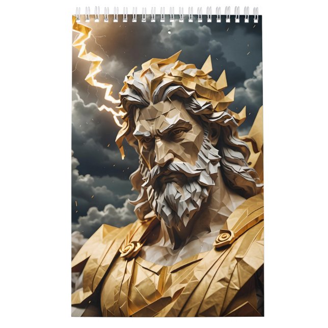 Calendario Origami Zeus Greek Mythology God (Tapa)