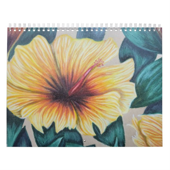 Calendario original de dibujo de flores tropicales (Tapa)