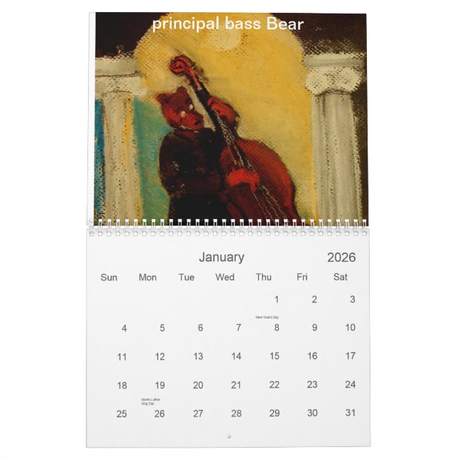 Calendario Orquesta filarmónica del oso (Jan 2026)