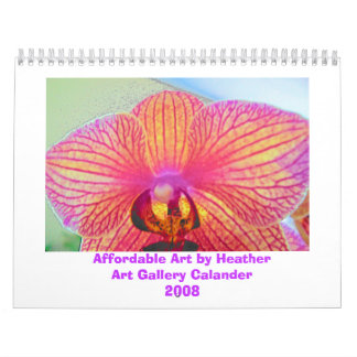 Calendario orquídea, arte asequible por la galería Ca de