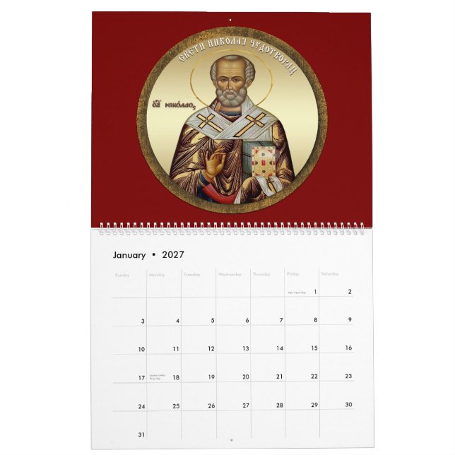 Calendario ortodoxo 2025 (Jan 2027)