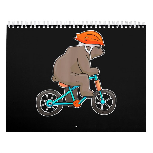 Calendario oso en bicicleta oso (Tapa)