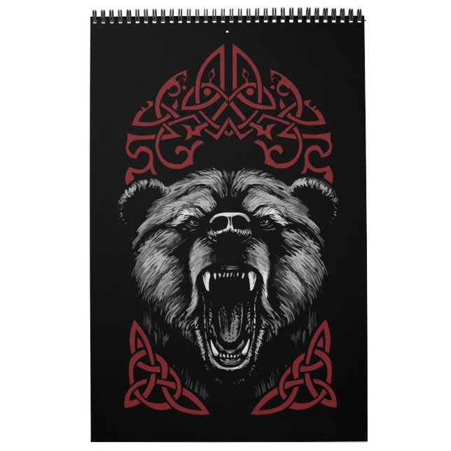 Calendario Oso Vikingo Rugiente (Tapa)