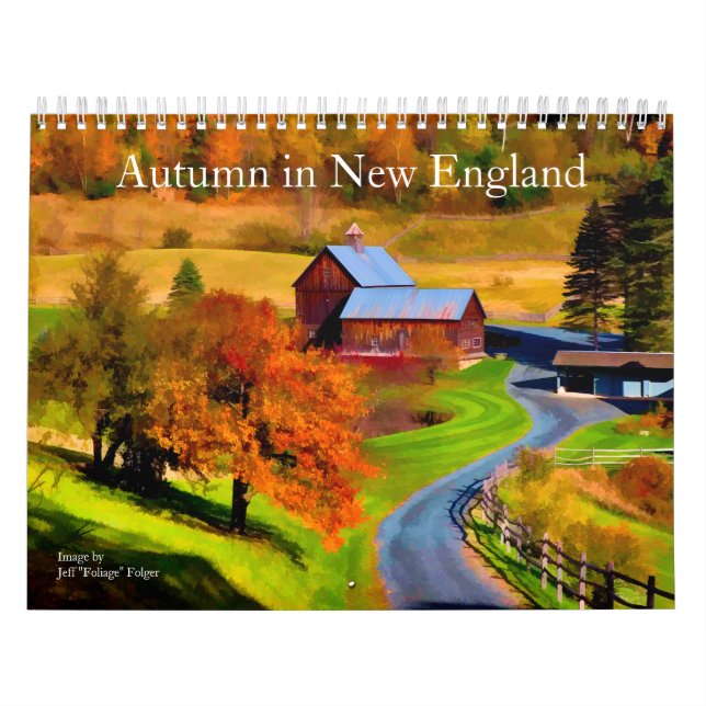 Calendario Otoño en Nueva Inglaterra (Tapa)
