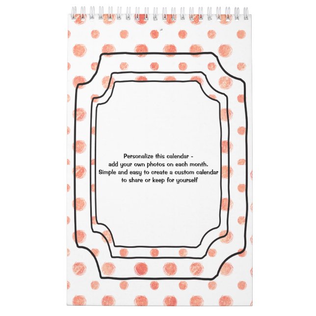 Calendario Our Family Customizable Calendar (Reverso)