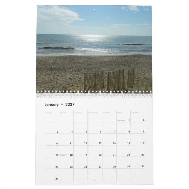 Calendario Outer Banks de Carolina del Norte (Jan 2027)