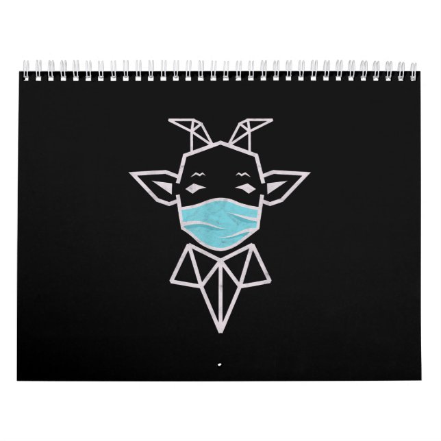 Calendario Oveja con máscara de uso | Oveja simple presente (Tapa)