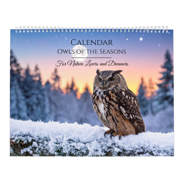 Calendario Owl Calendar – Majestic Owls & Seasonal Wildlife,  (Tapa)