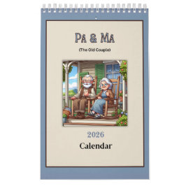 Calendario Pa & Ma (The Old People) Fun 2026 Calendar