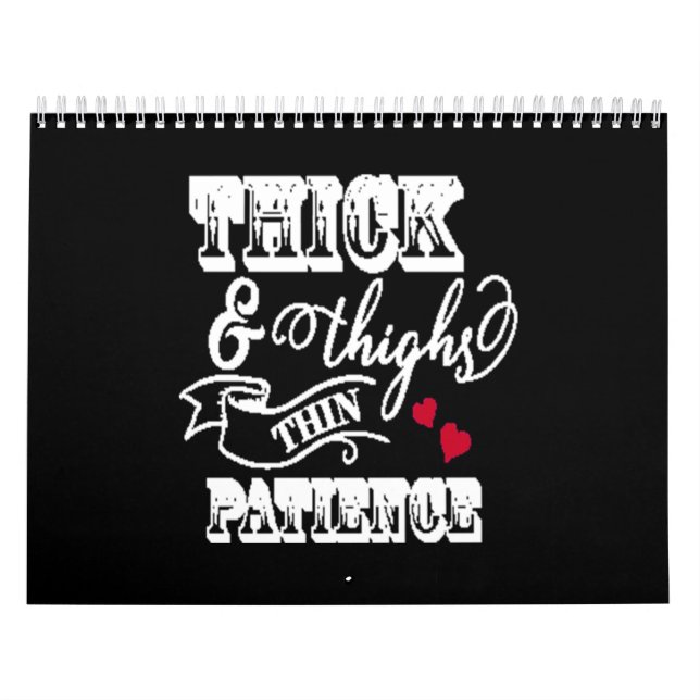 Calendario paciencia delgada, gruesa y delgada (Tapa)