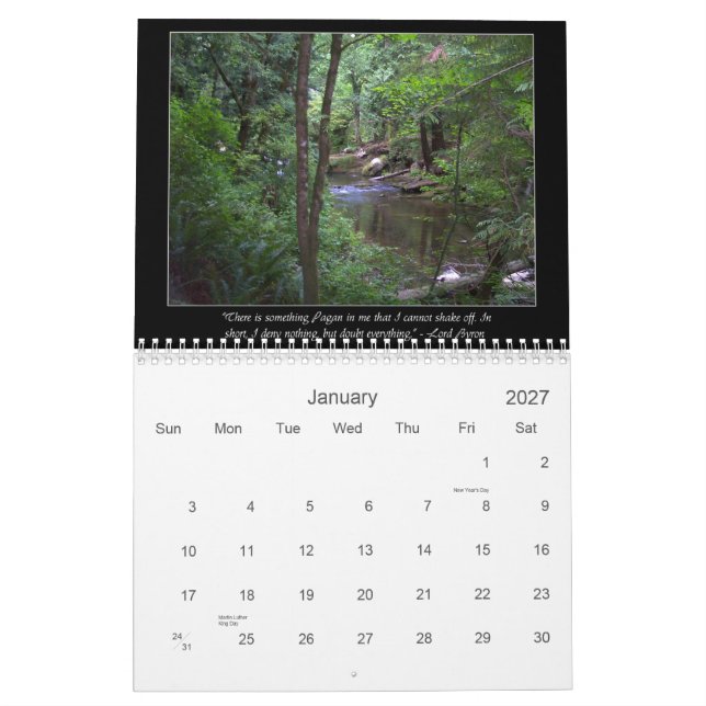 Calendario Pagans y el mundo natural (Jan 2027)