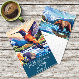 Calendario Página única de vida silvestre norteamericana 2027
