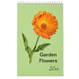 Calendario - página única - Flores de jardín