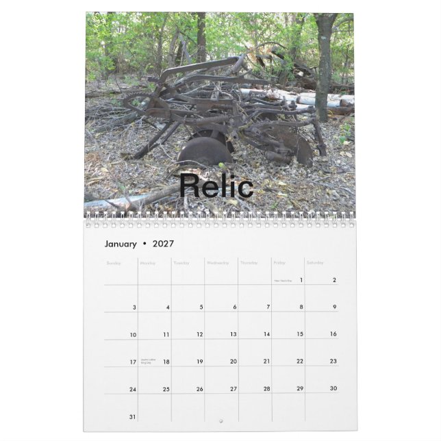 Calendario País, granja, rancho y rural - 2012 (Jan 2027)