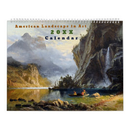 Calendario Paisaje americano en arte vintage