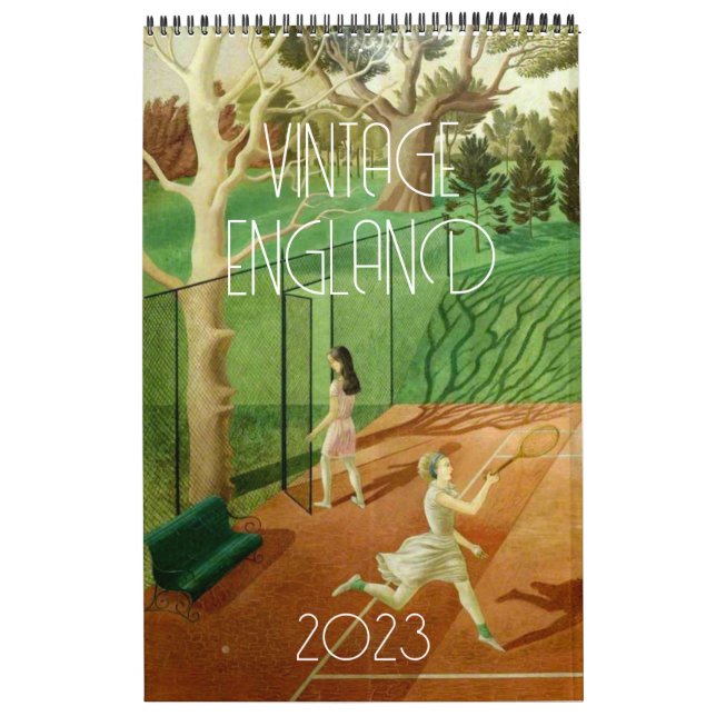 Calendario Paisaje de Inglaterra de época, retro (Tapa)