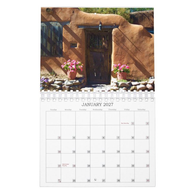 Calendario Paisaje de Nuevo México (Jan 2027)