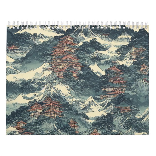 Calendario Paisaje de pintura al óleo de Japón (Tapa)