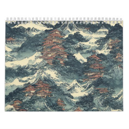 Calendario Paisaje de pintura al óleo de Japón
