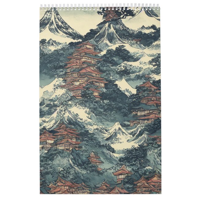 Calendario Paisaje de pintura al óleo de Japón (Tapa)