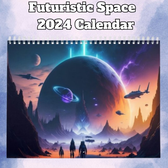 Calendario Paisaje espacial futurista 2024 (Subido por el creador)