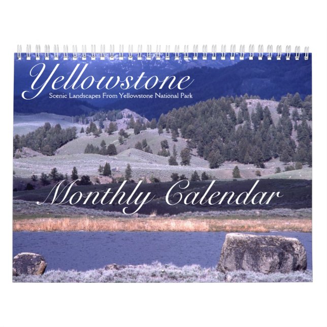 Calendario Paisaje natural de Yellowstone Estados Unidos Mens (Tapa)