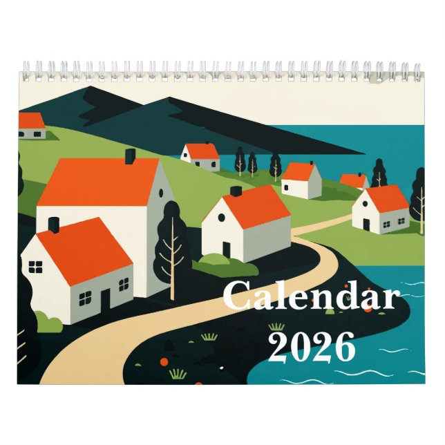 Calendario Paisaje rural pintoresco (Tapa)