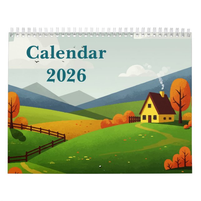 Calendario Paisaje rural pintoresco (Tapa)