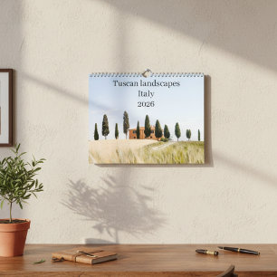 Calendario Paisaje Toscano Italia 2026