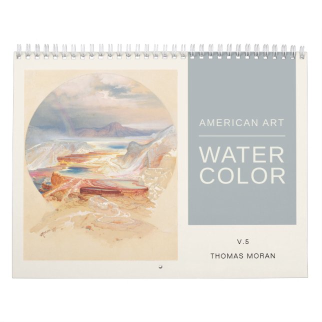 Calendario Paisajes acuáticos de arte americano Thomas Moran (Tapa)