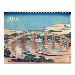 Calendario Paisajes de 12 meses por Katsushika Hokusai