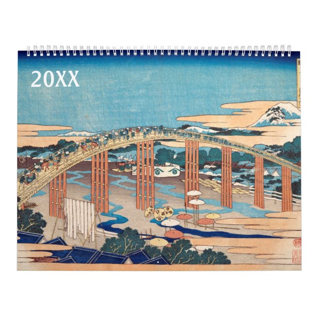 Calendario Paisajes de 12 meses por Katsushika Hokusai (Tapa)