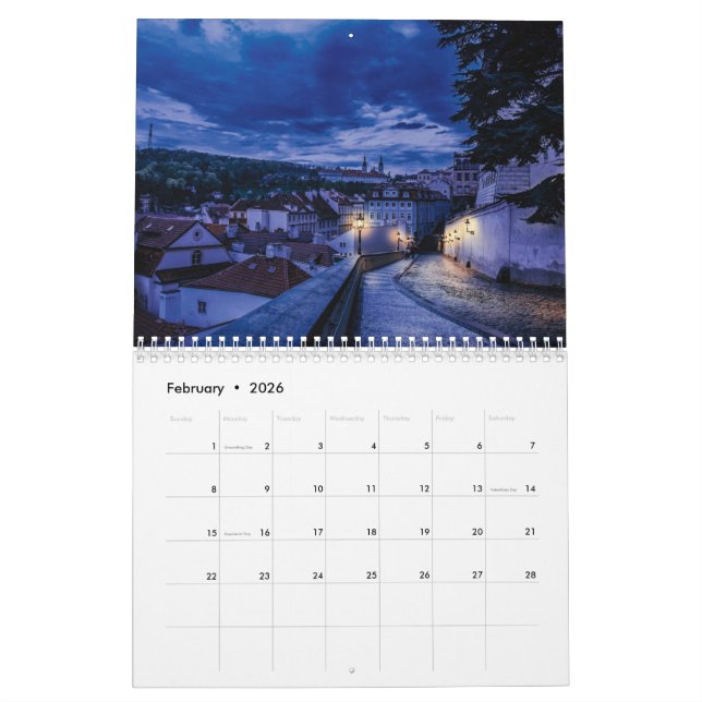 Calendario Paisajes de Europa (Feb 2026)