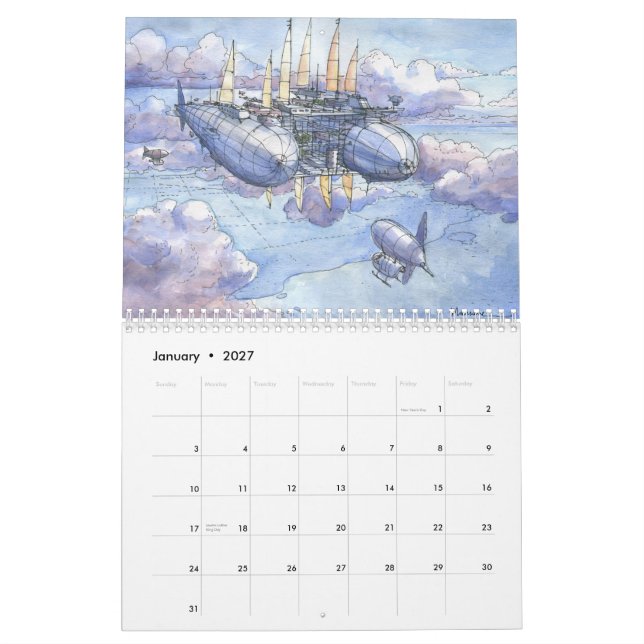 Calendario Paisajes de la fantasía (Jan 2027)