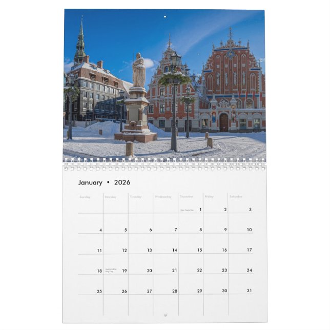 Calendario Paisajes de Letonia (Jan 2026)