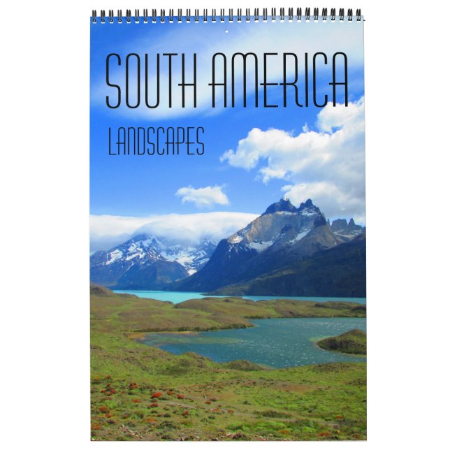 Calendario paisajes de sudamérica (con ubicaciones) (Tapa)
