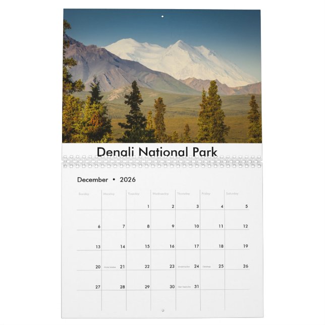 Calendario Paisajes del parque nacional (Dec 2026)