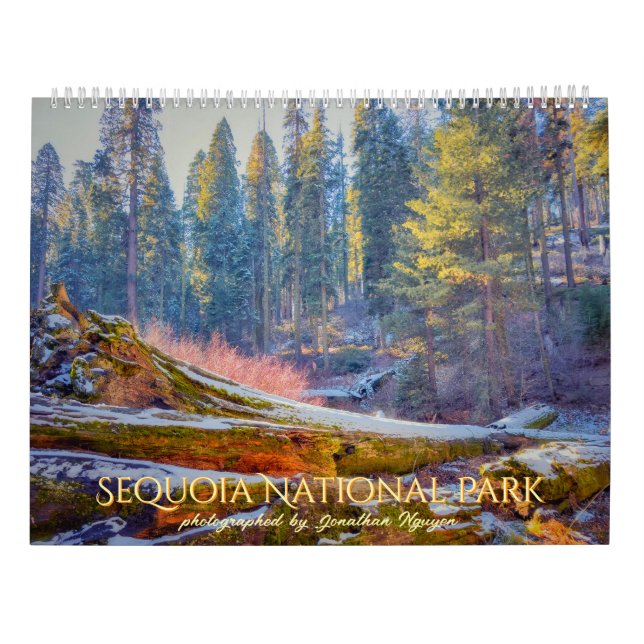 Calendario Paisajes forestales del Parque Nacional de Sequoia (Reverso)