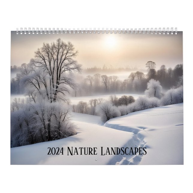 Calendario Paisajes naturales en 2024 (Tapa)